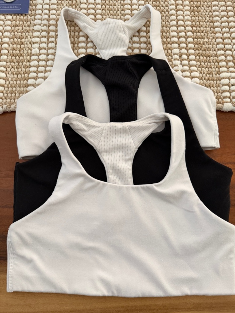 Athleta Black & White Racerback Kids Tank Tops (3 Pack)